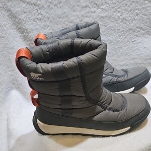Sorel Kids Gray and Orange Snow Boots
